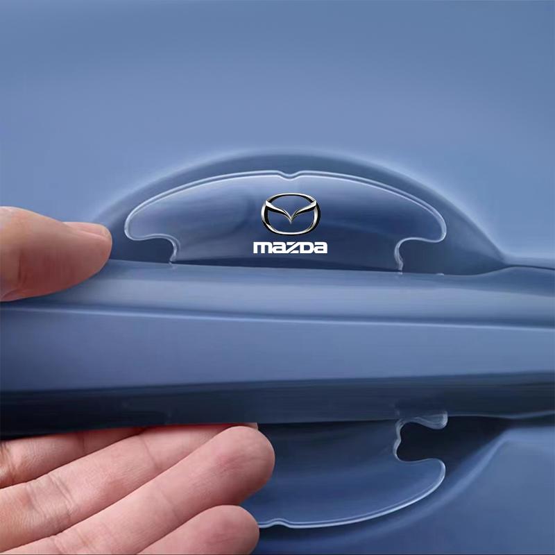 4 Pezzi Pellicola Protettiva Decorativa Adesiva Trasparente per Maniglia Porta Auto per Mazda 3 6 CX5 2 CX3 CX9 MX5 RX8 Axela Demio MS CX5 2 Axela Demio Atenza MS GJI