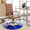 1pc Anime Design Blue Lock Round Carpet - Office Chair Mat, Non-Slip Rug for Home Decor, Seasonal Gift, Suitable for Office, Living Room