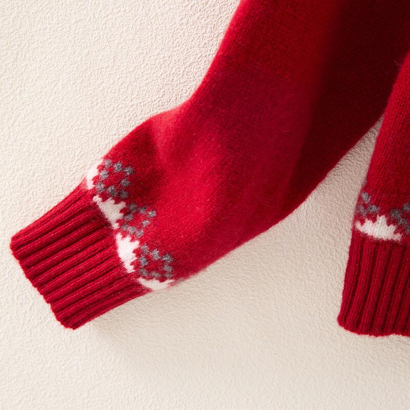 Women's Fair Isle 100% Wool Crewneck Sweater