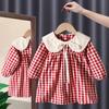 Spring Fall Toddler Kids Girls' Clothes Baby Bow Long Sleeved Dresses Costume Children Girl Clothing Outer Wear Casual Dress