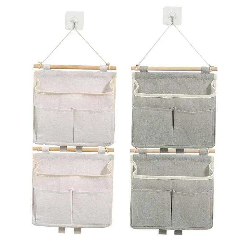 Waterproof Bedhead Hanging Storage Bag Wall Door Mounted Closet Underwear Organizer Sundries Pouches Home Storage Accessories