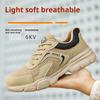 Summer Breathable Safety Shoes Plastic Toe Cap Light Work Shoes Men Industrial Insulation 6Kv Anti-Puncture Safety Work Sneakers