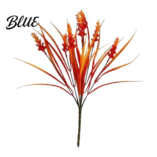 Feuilles Artificielles Aspect Naturel Automne Bouquet de Fleurs Artificielles Arrangement Floral Plastique Réaliste avec Tige Décorative à Couches Longue Durée