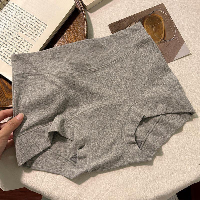 Ladies Spring and Autumn Cotton 7A Antibacterial Cotton Crotch Non Mark High Waist Comfortable Flat Angle Briefs