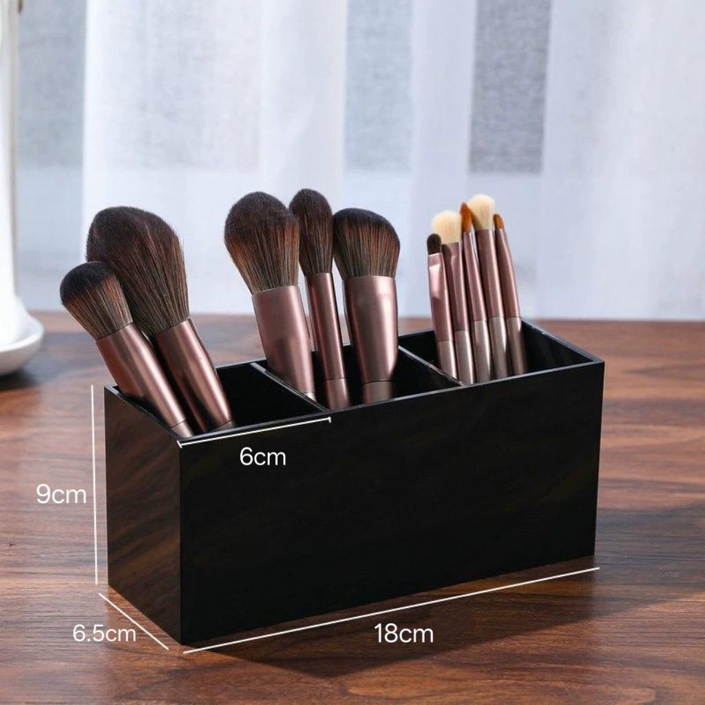 Cross-border Dropshipping Silverware Dispenser: 3-Compartment Black & White Holder for Knives, Forks, and Spoons