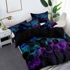 Soft & Cozy Blue Honeycomb Mechanical Style Duvet Cover Set - Washable Polyester, Stain-Resistant Magical Gifts