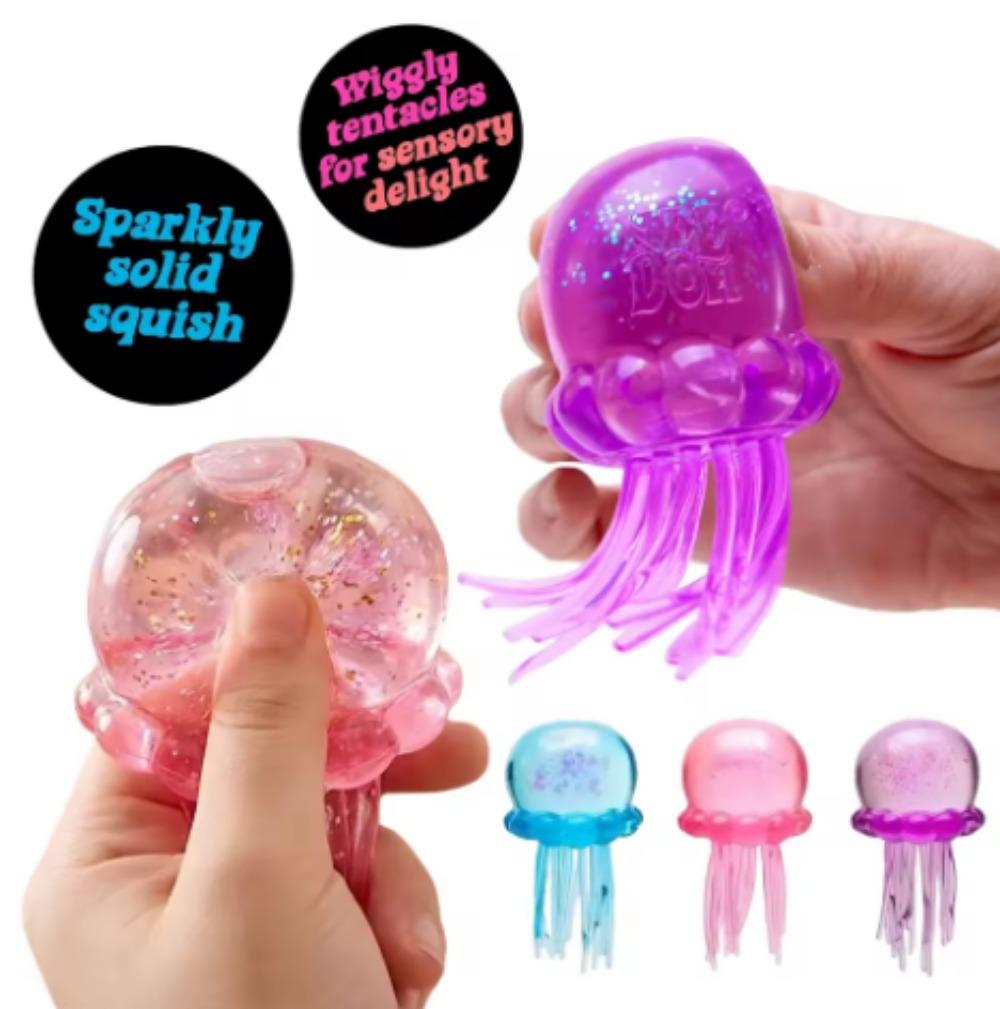 Popüler Nee Doh Denizanası ve Küp Sıkmalık Oyuncak, Yumuşak Jöle Sıkma Stres Giderici Fidget Oyuncak, Çocuklar ve Yetişkinler İçin Duyusal Needoh