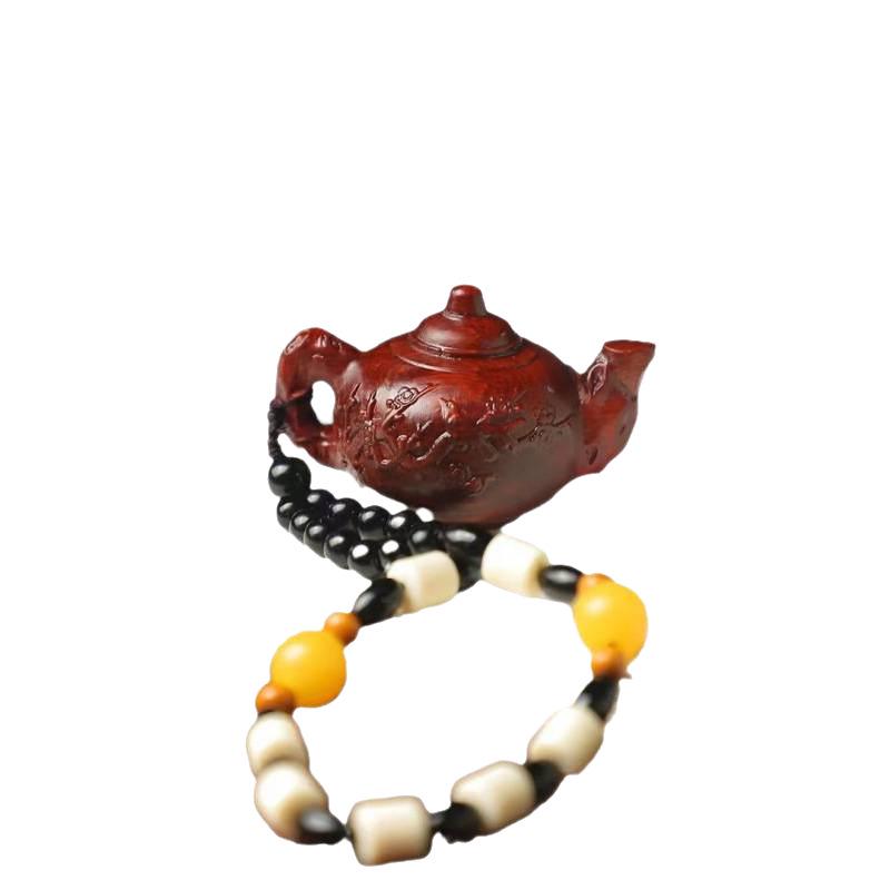 Rosenholz Pixiu Reichtumsanhänger - Nashornhorn-Design