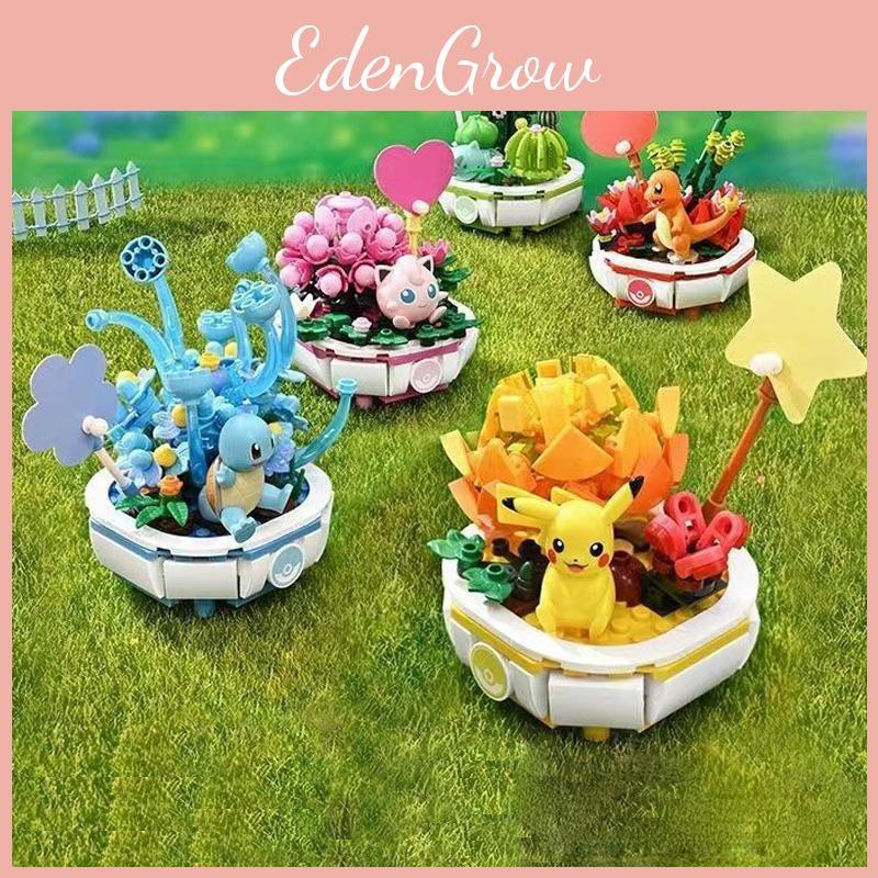Assembly Puzzle Building Blocks Pikachu Charmander Toy Ornaments Gift