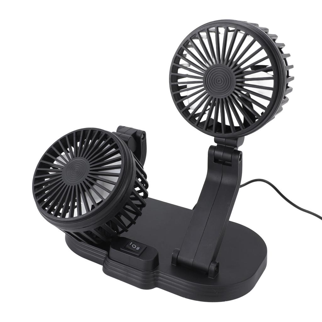 Car Dual Hd   Circulator Fan USB Powered Dashboard Cooling   Circulator Fan Electric Car Cooler Fan