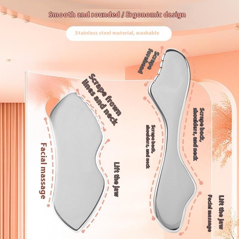 Facial Roller Gua Sha Beauty Face Neck Massage Tool Stainless Steel Skin Tightening Face Lifting Beauty Care Massage Roller