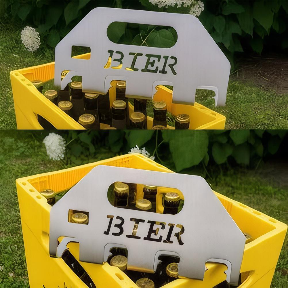 Stainless Steel Beer Bottle Opener & Holder Beer Bottle Caddy Holder Disposable Open Four Bottles Of Beer Parties Kitchen Tool