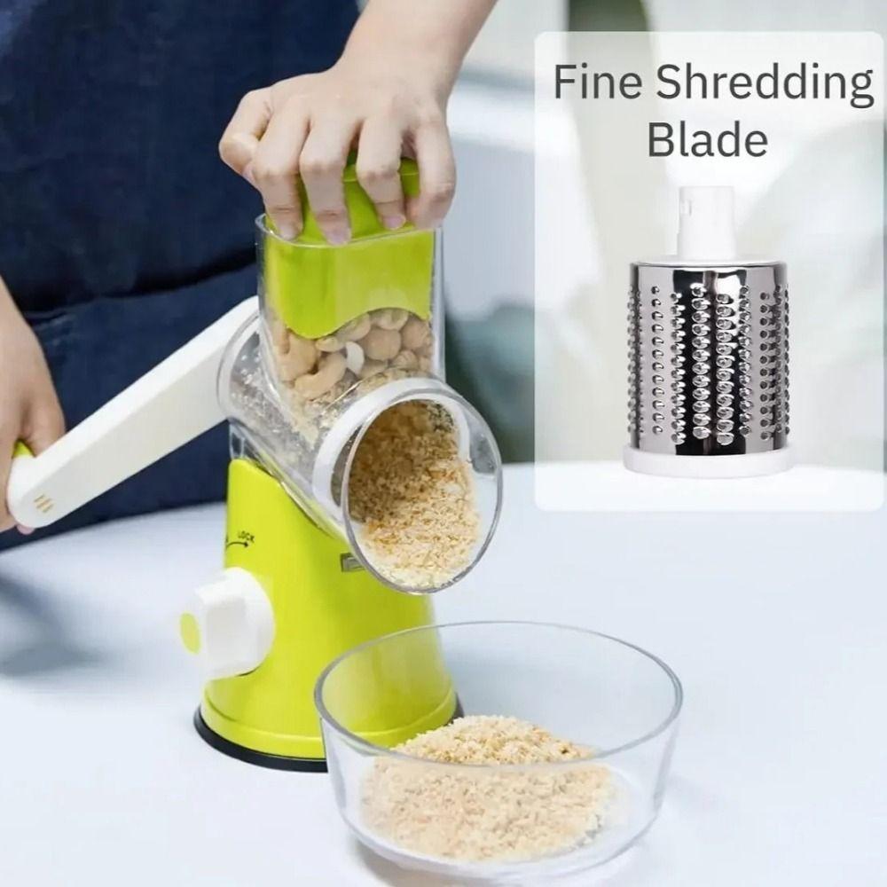 Stainless Steel Vegetable Cutter 3 Sharp Drums Kitchen Chopper  Vegetable Processing