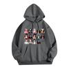 Unisex Lightweight Long Sleeve Hooded Pullover Sweatshirt with Print for Everyday Casual Wear