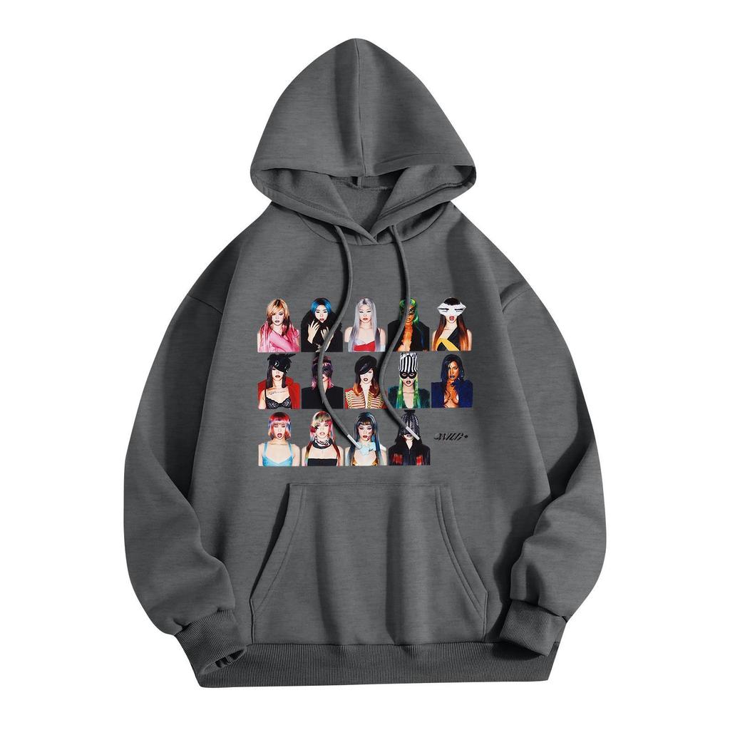 Unisex Lightweight Long Sleeve Hooded Pullover Sweatshirt with Print for Everyday Casual Wear