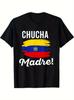 1pc Ecuador Ecuadorian Flag Camiseta Women Men Pride Slang Jerga T-Shirt - 220g,