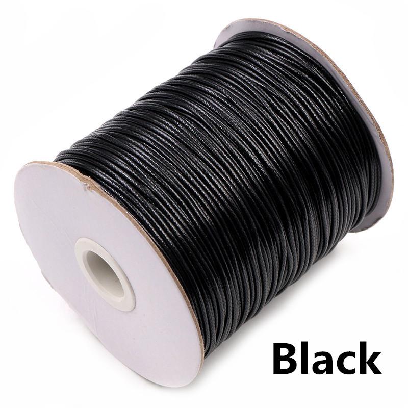 10m/lot 15 Color Leather Line Waxed Cord Cotton Thread String Strap Necklace Rope For Jewelry Making DIY Bracelet Supplies
