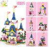 447PCS 6IN1 Friend Series Princess Pink Dream Castle Building Block for Girls Queen House City Bricks Set Children Toy