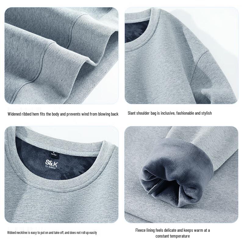 Baleno Men's Fleece-Lined Crewneck Sweatshirt