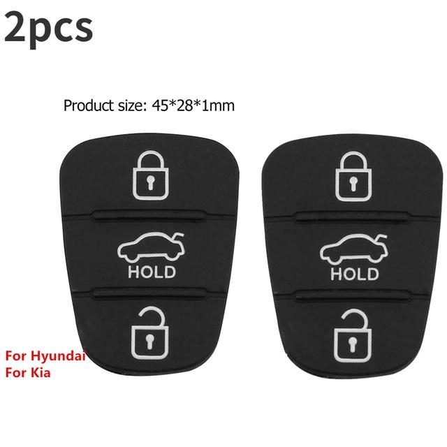 Car Replacement 3 Button Remote Key Fob Case Rubber Pad for Hyundai I10 I20 I30 IX35 for Kia K2 K5 Rio Sportage Flip Key Parts
