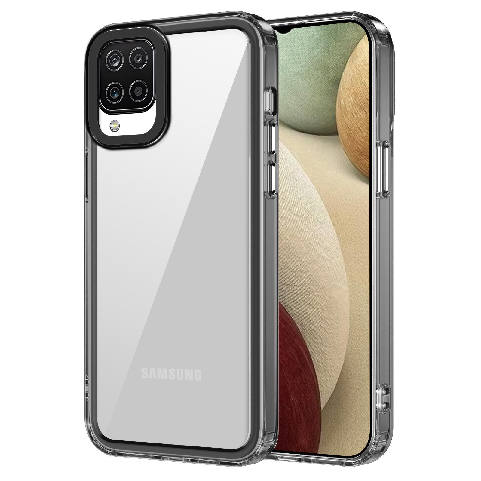 

For Samsung Galaxy M53 5G Case Ant-drop PC+TPU Clear Phone Cover Transparent Black