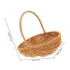 Tragbarer handgeflochtener Aufbewahrungskorb Imitation Rattan Picknickkorb Obst Gemüse Brotkorb Geflochtene Körbe Obstbehälter