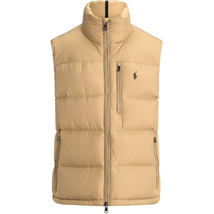 

Polo Ralph Lauren Однотонный Жилет без рукавов с логотипом бренда на молнии и воротником-стойкой Мужской жилет Светло-желтый MNPOOTW1N220182250 XXL