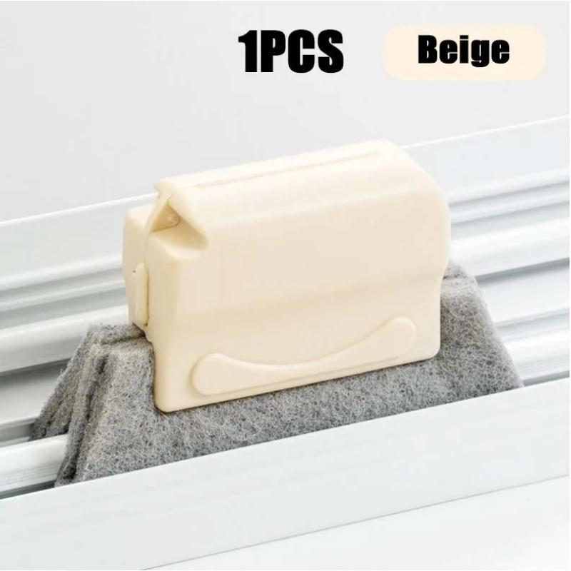

2-in-1 Groove Cleaning Tool Creative Window Groove Cleaning Cloth Window Cleaning Brush Windows Slot Cleaner Brush Groove Brush Beige 1PC