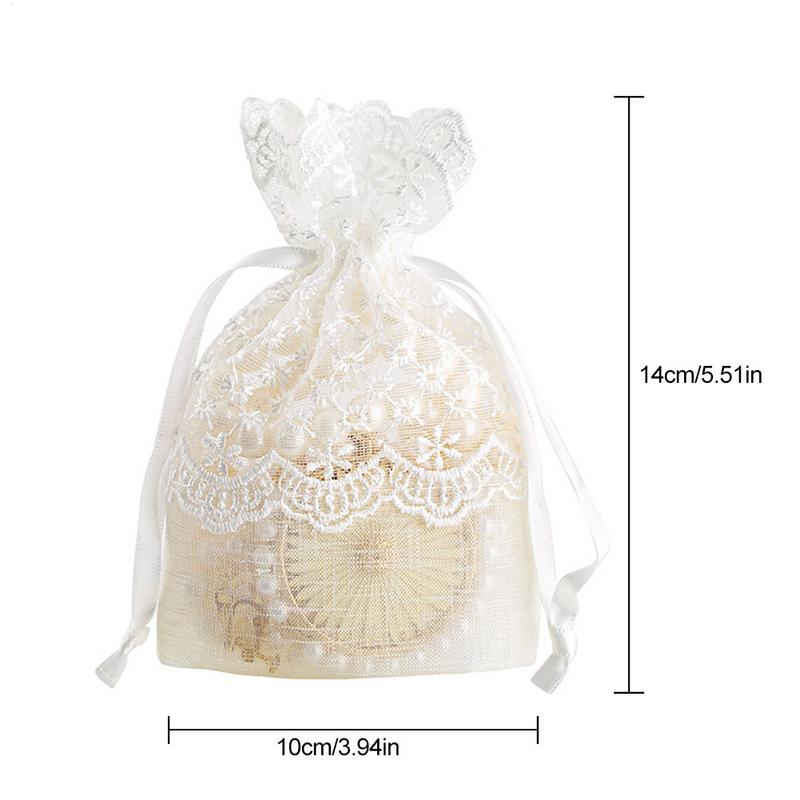 10Pcs Organizer Gift Bags Sheer Bag Mesh Favor Bags Drawstring Jewelry Gift Pouches Gifts Candy Bags
