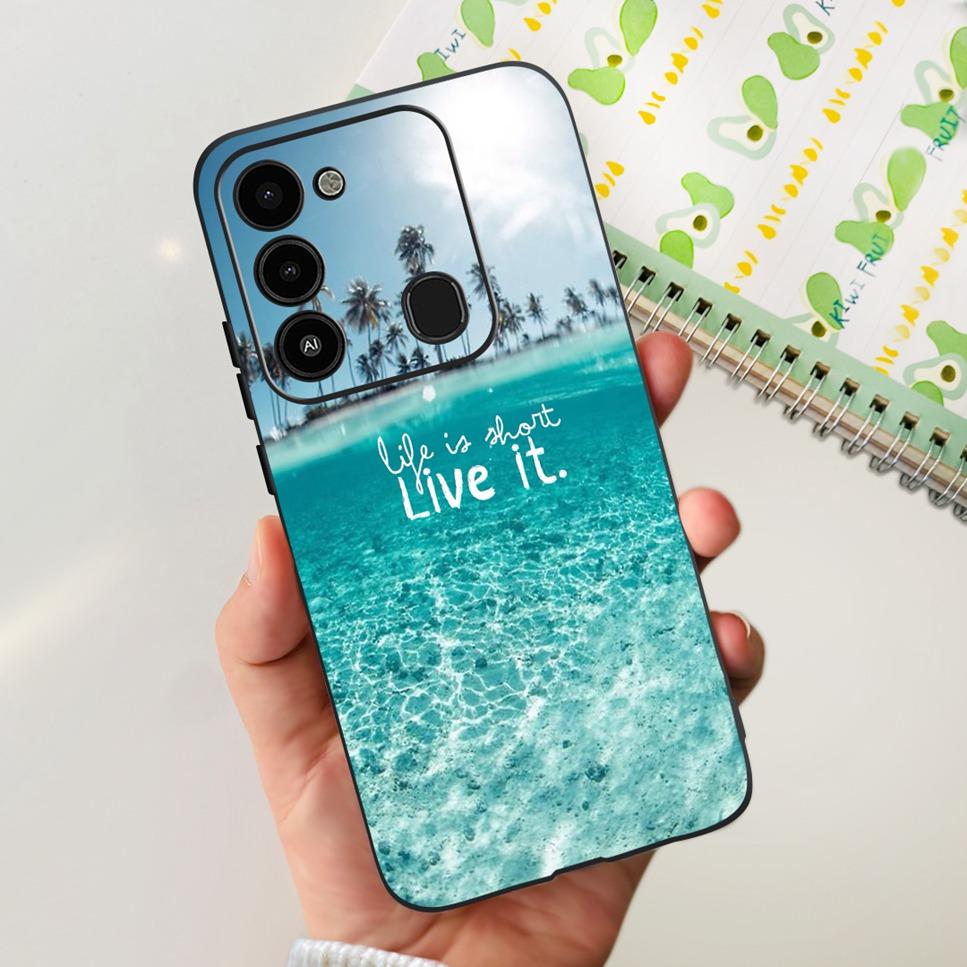 For Tecno Spark GO 2022 Case KG5 Soft Silicone Cute Cat Phone Cover For Tecno SparkGO 2022 6.52" Luxury Love Flower Cases Funda