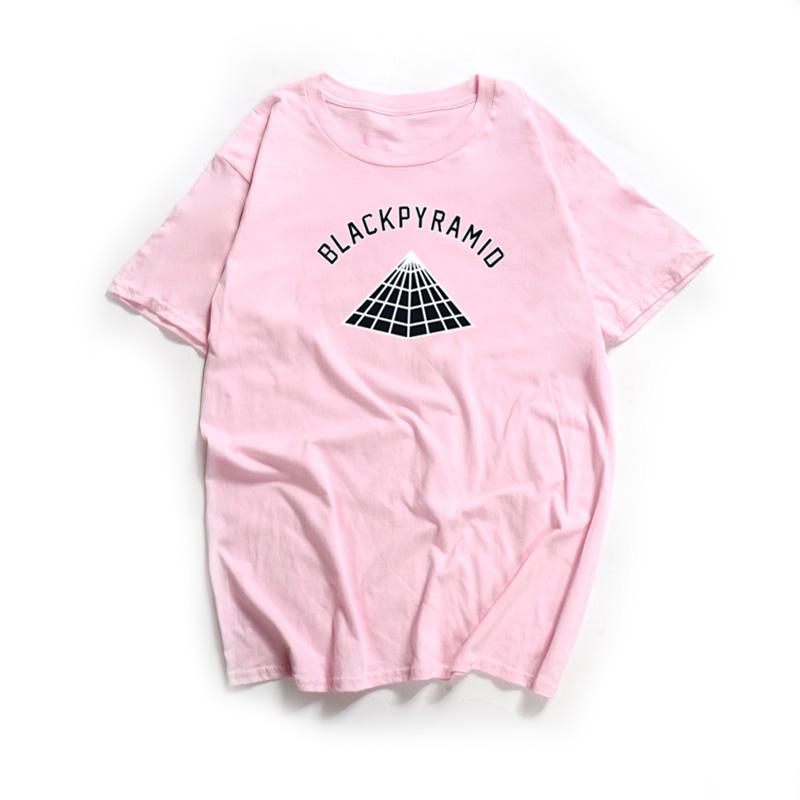 Swag Summer T Shirt Unisex Women BLACK PYRAMID Hip Hop Print Short Sleeves Chirs Brown Rapper Cool T-Shirt Unisex Colorful O-Neck Tops