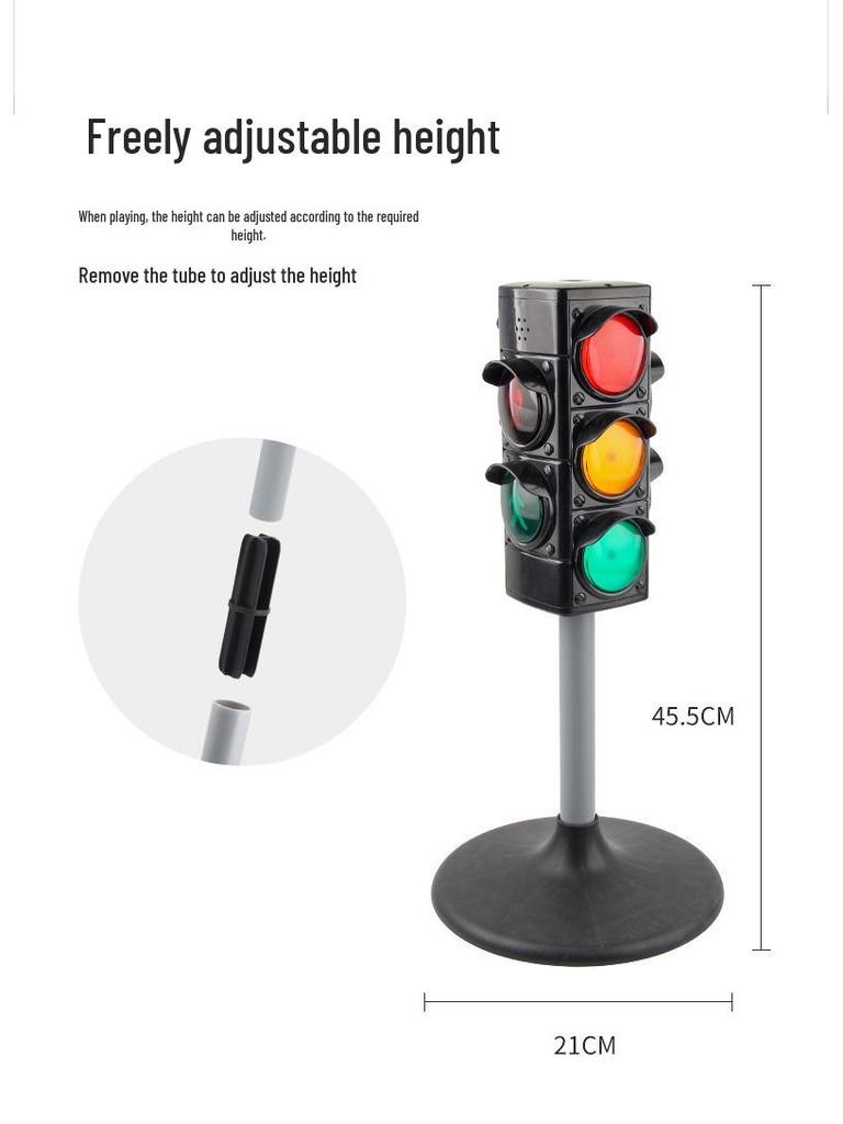 Children's Traffic Light Toy - Educational Road Sign Model and Scene Ornament