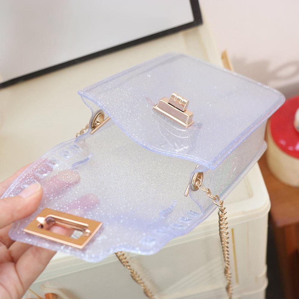 Vertical Style Crossbody Bags Candy Color Jelly Bag Messenger Bag Handbags  Women
