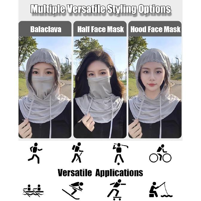 3 Pcs Cooling Balaclava Mask Summer Balaclava Sun UV Protection Hood Breathable Full Head Mask Face Cover For Men Women