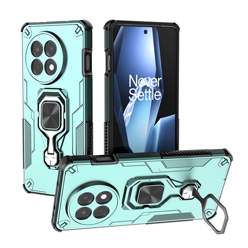 KEYSION Shockproof Case for OnePlus 13R 5G Soft Silicone+PC Upright Metal Ring Stand Phone Back Cover for OnePlus 1+Ace 5 Pro 5G