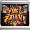 Basketball-themed Birthday Party Decorations, Vibrant Backdrop for a Basketball Ceremony, Background for a Boy3491