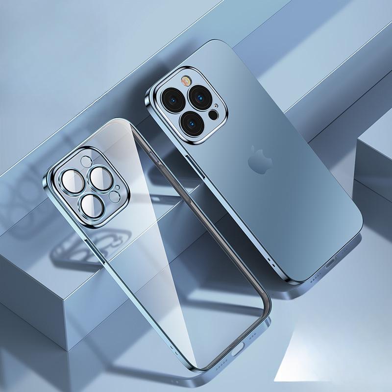 Applicable To Apple 13 Phone Case, IPhone14Promax Transparent Anti-drop 12 Full Package 11 Electroplated Anti-drop Protective Case