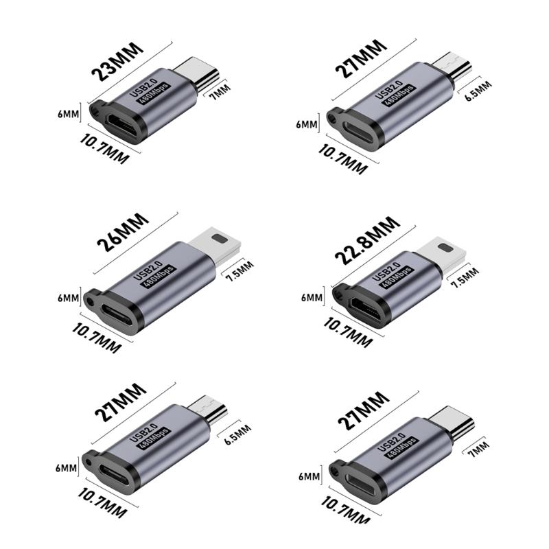 USB to Type C Connector Optional Adapers for Effortless Switching Between Devices Data Transfer and Charging Supply
