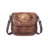 Cowhide tote shoulder straddle vintage handmade small square bag