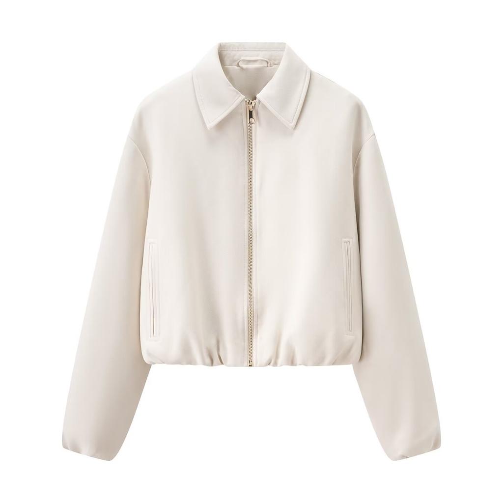 European and American style, new women's clothing, fashionable, lapel short zipper jacket 8372246800