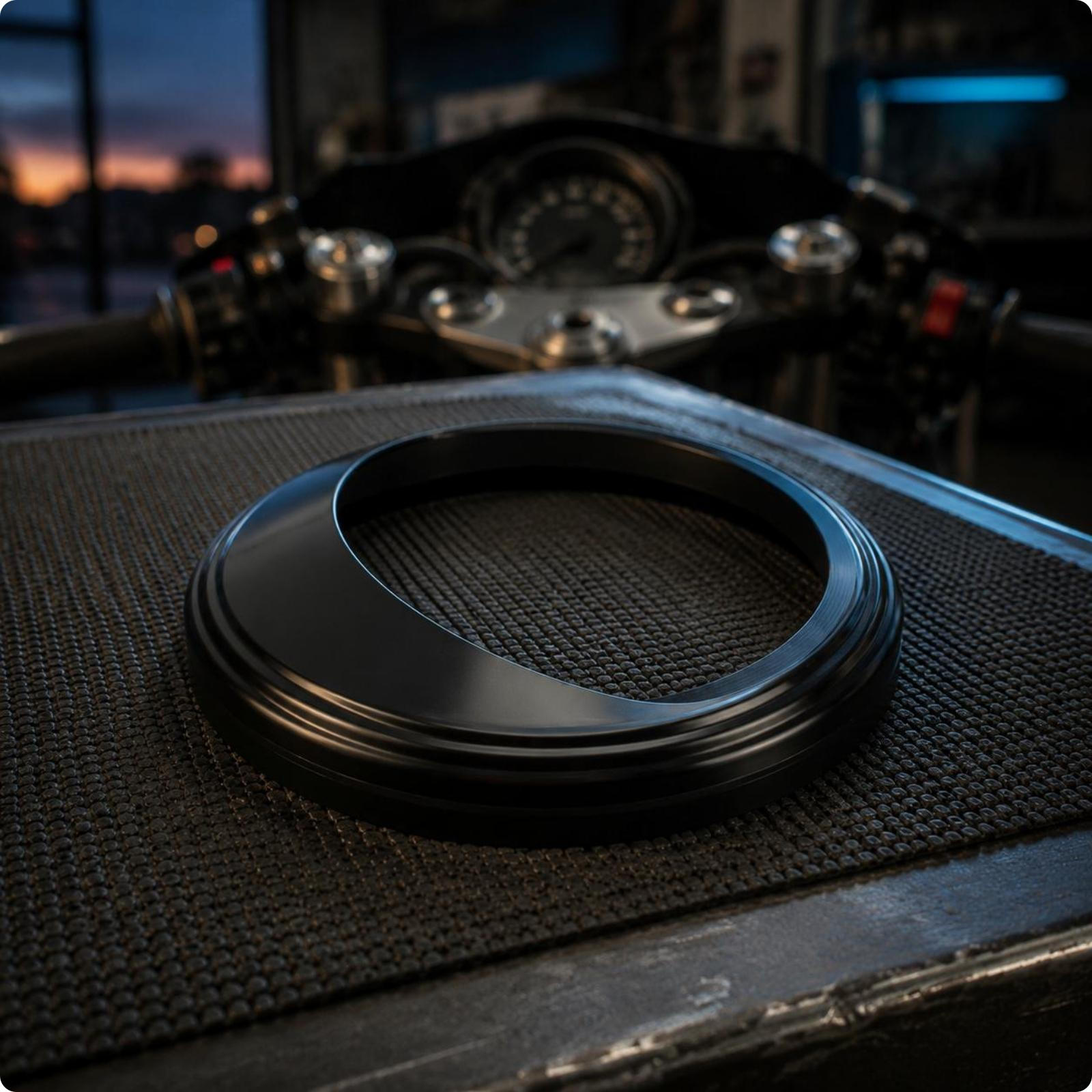 Instrument Bezel Aluminium Alloy Shiny Finish Panel Cover for Classic Motorcycles Owners Black