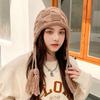 Ear Protection Wool Hat Female Versatile Knitting Tassel Plait Hat Autumn Winter Ladies Tassels Hat