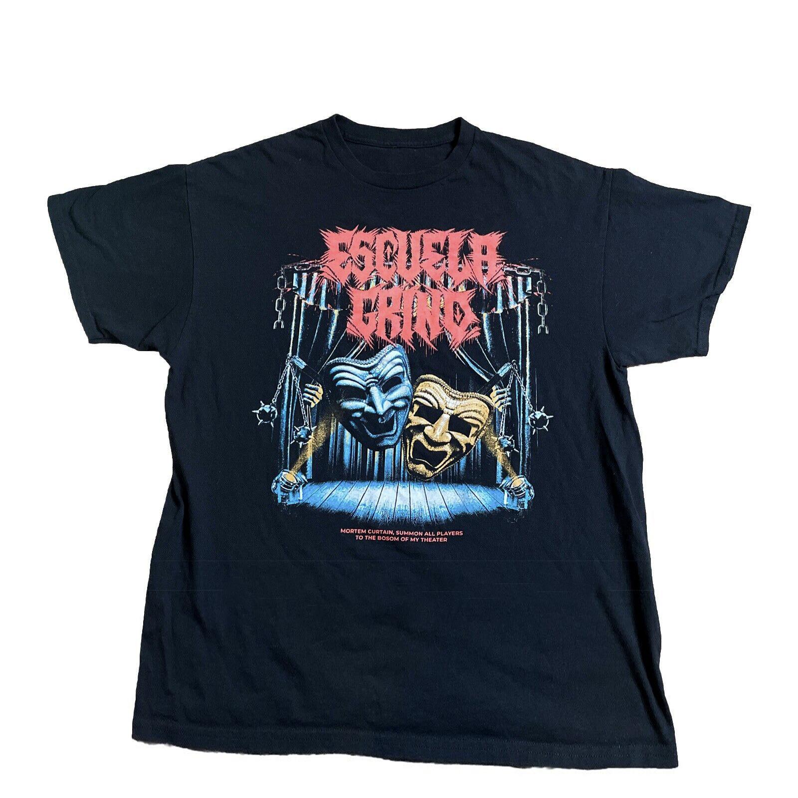 Theater Masks Black Escuela Grind Cotton Tee Men Women Shirt EG277 XL