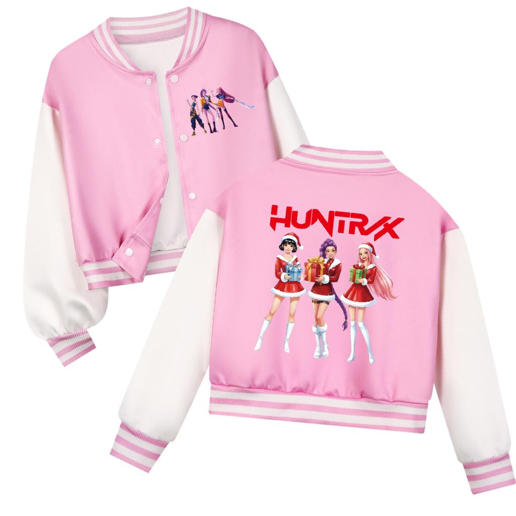 Children's Fashion Casual Long Sleeve Hooded Witch Group Printed Jacket