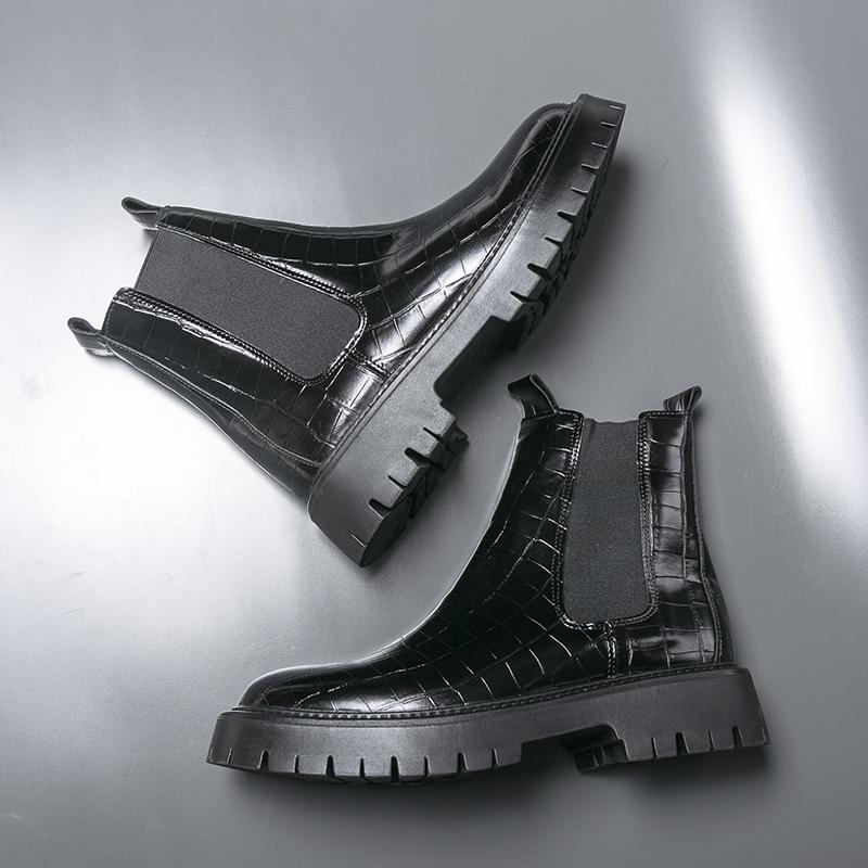 Fashion Street Style Pointed Toes Chelsea Boots Stylish Leather Ankle Boots Fashion High Top Shoes Party Business Motorcycle Boots Botas