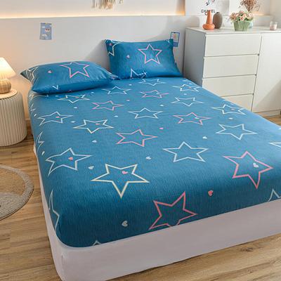 Brushed Bed Fitted Sheet Thicken Fabric Microfiber Bed Sheets Single Bed Linen for Double Bed Queen/King Size Mattress Cover180