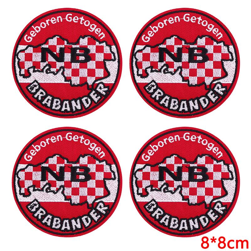 5pcs Wholesale Brabant Carnival Embroidered Patches Iron On Patch For Clothing Sew Netherland Patches On Clothes Decoration 