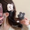 Plush Bear Side Hairpin Cartoon Creative Daily Versatile Bangs Clip Duck Bill Clip Hair Accessories Woman