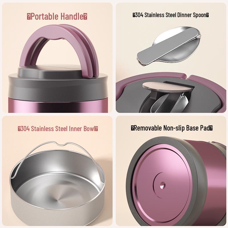 Doppelschichtige isolierte Edelstahl-Lunchbox für Kinder und Erwachsene