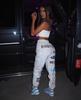 European & American Women's 2025 Printed Elastic Waist Casual Harem Pants